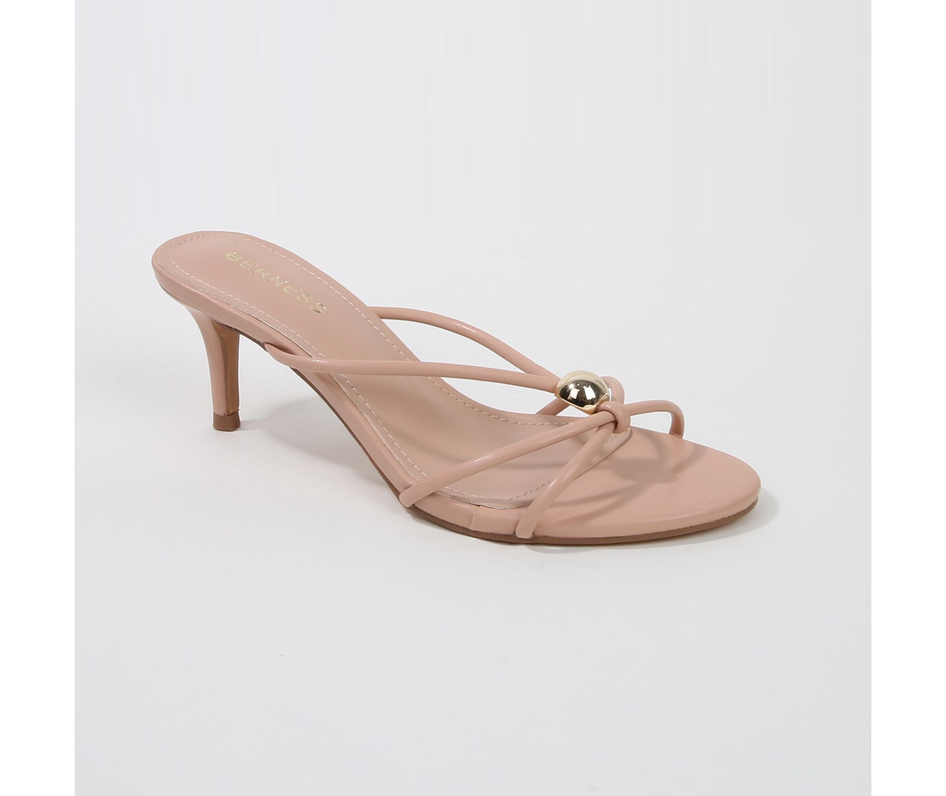 Berness Women's Fifi Minimal Strap Kitten Heel Sandals