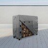 KHOMO GEAR Log Rack Cover – Heavy-Duty Waterproof Firewood Cover for Outdoor Log Storage – Durable, Weatherproof Firewood Rack Protector – Grey - 2 of 4
