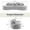 Modern and simple curved flannelette sofa. Creative multi-seater  for the living room, with a combination of pillows. - 3 of 4