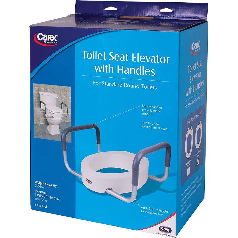 Carex Toilet Seat Elevator with Arms - Round, 3 of 5