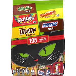 Mars - Snickers M&Ms Starburst Skittles Milky Way Halloween Variety Bag - 77.4oz/195ct - 1 of 4