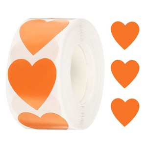 Unique Bargains DIY Crafts Vinyl Self-Adhesive Heart-Shaped Waterproof Sticker 500 Pcs - 1 of 4