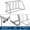 Floor Bike Rack, Grid Bicycle Floor Parking Stand, Sturdy Garage Bike Rack, Compact Storage Stand for Streets, Yards & Bike Events - 4 of 4
