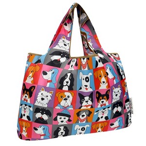 Wrapables Large Foldable Tote Nylon Reusable Grocery Bags - 1 of 4