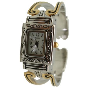 Two Tone Two Tone Swirl Details Bangle Women Watch - 1 of 3