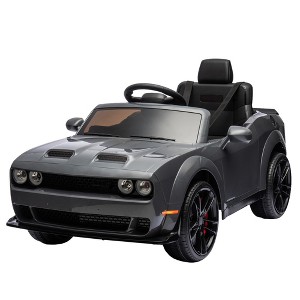 12V Kids Licensed Dodge Challenger Ride-On Car, Electric Vehicles with Remote, LED Lights, Bluetooth & MP3 - 1 of 4