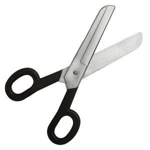 Underwraps Plastic Oversized Scissors Adult Costume Accessory - 1 of 4