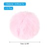 Unique Bargains Fluffy Soft Elastic Faux Fur Pom Poms for Hats DIY Scarves Gloves 12 Pcs - 2 of 4