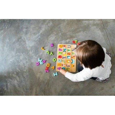 Chuckle &#38; Roar ABC&#39;s &#38; 123s Wood Kids Puzzle Set 36pc_0