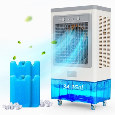 ROVSUN 130L Portable Swamp Cooler with Remote, 9000CFM Evaporative Air Cooler Fan with Oscillating Timer & Ice Packs for Indooor Outdoor Patio Garage