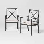 Searsburg 2pk Aluminum Patio Dining Chairs, Outdoor Furniture - Black - Threshold™