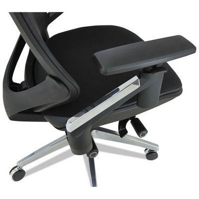 Black Mesh and Fabric Executive Chair with Adjustable Arms