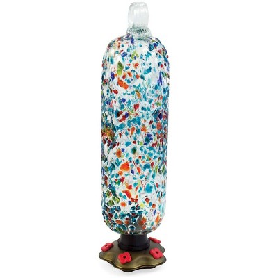 VivaTerra Recycled Glass Tall La Fortuna Hummingbird Feeder