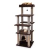 Costway Large Multi-level Cat Tree 58" Tall Cat Tower with Swaying Aerial Condo Perch Bed Brown/Beige - 2 of 4