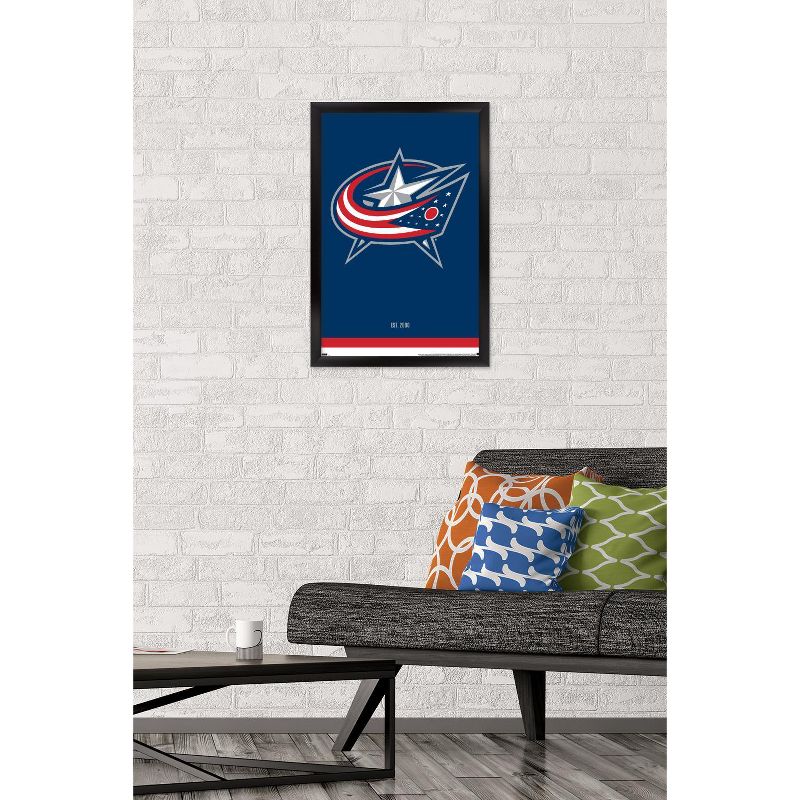 Trends International NHL Columbus Blue Jackets - Logo 21 Framed Wall Poster Prints, 2 of 7