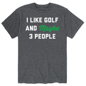 Men's - Instant Message - I Like Golf And Maybe 3 People Short Sleeve Graphic T-Shirt - 1 of 4