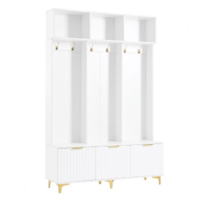 NicBex 75.40"H Modern Hall Tree with Storage for Living Room
