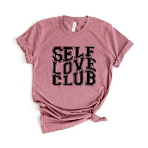 Simply Sage Market Women's Self Love Club Block Short Sleeve Graphic Tee - 1 of 2