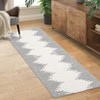2x6 Hallway Runner Rug Low Pile Machine Washable Rugs Modern Stripe Geometric Foldable Minimalistic Carpet with Rubber Backing for Entryway Hallway - 2 of 4
