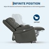 Power Lift Recliner Chair for Elderly, PU Leather Upholstered Recliner Sofa with USB Ports, Cup Holders & Storage for Living Room Home Theater - 3 of 4