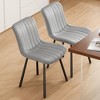 SEVOBAL Dining Chairs Set of 2 Faux Leather Kitchen Dining Room Chairs for Dining Room Modern Dining Table Chairs Lunch Coffe, Gray, 18.9"*19.3"*31.1" - 3 of 4