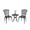 VYNXARIA Set 3 Piece Rustproof Cast Aluminum Patio Furniture Sets 2 Chairs and 1 Round Table Outdoor, Garden, Patio, Balcony, black - 2 of 4