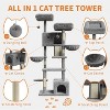 66" Tall Cat Tree Tower for Large Cats 20 Lbs+, Heavy Duty Indoor Cat Condo with Hammocks & Scratching Posts - 3 of 4