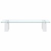 vidaXL Monitor Stand White 15.7 in.x7.9 in.x3.1 in. Tempered Glass and Metal - 4 of 4