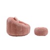 Cesicia Modern Extra Large Round Bean Bag Chair with Footrest, Chenille Fabric Lazy Sofa with Pillow, for Indoor use - 4 of 4