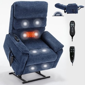 CLIHOME Dual Motor Infinite Position Up to 350 LBS Power Lift Recliner Chair with Power-Remote, Heat Massage and Heavy Duty Motion Mechanism - 1 of 4