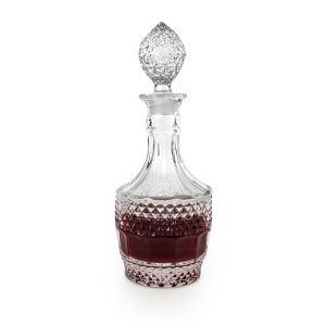 Twine Vintage Crystal Decanter - Cut Crystal Liquor Decanter for Wine, Dishwasher Safe Crystal, 26 Ounces - Set of 1 - 1 of 4