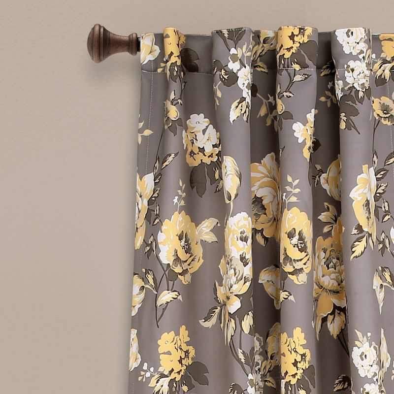 Set of 2 Tania Floral Light Filtering Window Curtain Panels - Lush Décor, 3 of 10