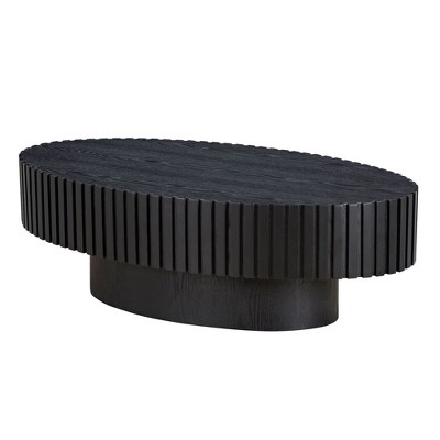 NicBex Modern 43.7" Oval Coffee Table with Pedestal Base for Living Room and Office