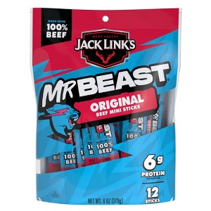 Jack Link's Mr. Beast Mini Meat Sticks Original - 6oz/12ct - 1 of 3