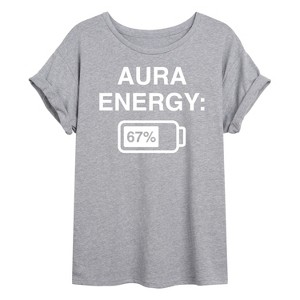 Women's - Instant Message - Aura Energy 67 Oversized Graphic T-Shirt - 1 of 4