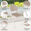 4FT Folding Table and 5-Piece Chairs Set, Portable Padded Card Table and Chairs for Dining, Picnic, Events, Training, Indoor & Outdoor Use - 4 of 4