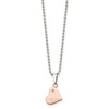 Black Bow Jewelry Stainless Steel & Rose Gold Tone Plated CZ Pendant Set Necklace, 22 In - 4 of 4