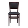 2pc Claire Padded Back Faux Leather Folding Chair Espresso - Linon: Rubberwood Frame, Guest Seating - image 4 of 4