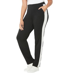 Catherines Women's Plus Size Glam French Terry Active Pant - 1 of 4