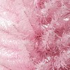 8FT Tall Pre-Lit Slim Noble Fir Artificial Christmas Tree with 300 Warm White LED Lights and 618 Tips, for Christmas Decoration, Pink - 2 of 4