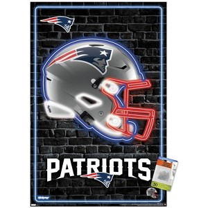 Trends International NFL New England Patriots - Neon Helmet 23 Unframed Wall Poster Prints - 1 of 4