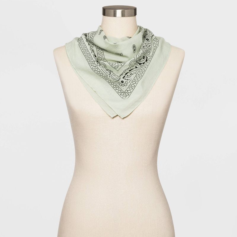 Women&#39;s Bandana Scarf - Wild Fable&#8482; - Green One Size, 1 of 3