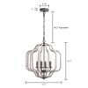 LLHZSY 4 - Light Vintage Candle Style Geometric Beads White Chandelier-17 7/10" - 3 of 4