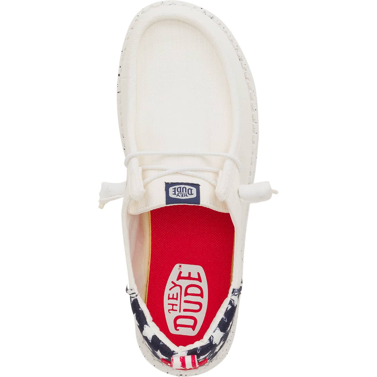 Обувь HEYDUDE Women Wendy Funk Americana Stars, 4thof July Patriotic Shoes , White/Navy Blazer, 6 — фото 3
