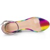 Allegra K Women's Printed Clear Strap Platform Chunky Heel Ankle Strap Sandals - 4 of 4
