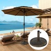 Aghana Digitals 26 lbs Bronze Resin-Concrete Patio Umbrella Base with Retro Lotus Design, Fits - 2 of 4