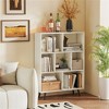 PDTEND Modern 3-Tier 7-Cube Bookcase with 4 Metal Legs - 4 of 4