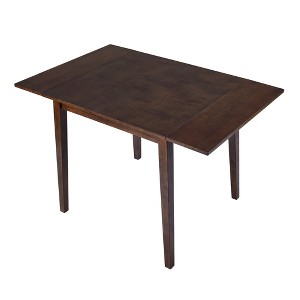 Vynxaria Folding Tables - 29"-45" Extendable Dining Table for 4, Space-Saving Kitchen Table, Brown - 1 of 4