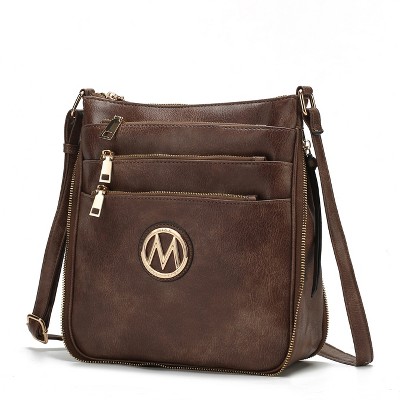 MKF Collection Salome Shoulder Crossbody Women’s Handbag Expandable Multi-Compartment Vegan Leather by Mia K