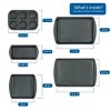 6 Piece Non-Stick Bakeware Sets, Easy for Release and Clean up, Carbon Steel - 2 of 4
